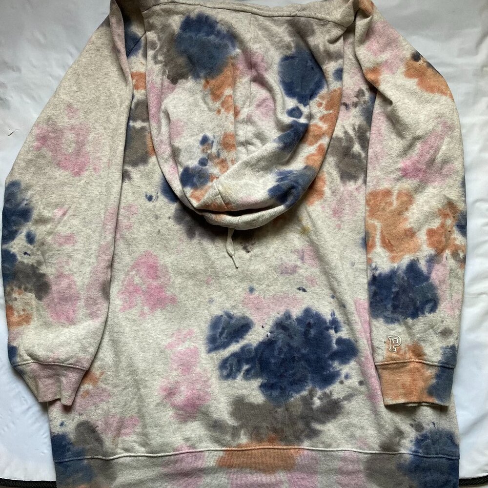 Victoria's Secret PINK Tie Dye Sweatshirt Dress Hoodie Pullover Medium 170/96A